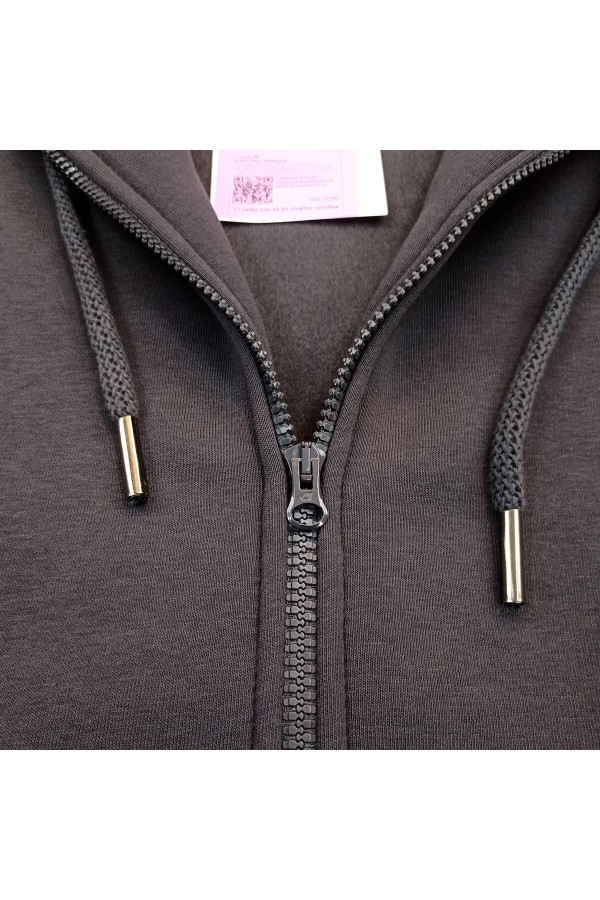 Графитовая худи на молнии женская премиум   Магазин Толстовок Зип худи женское премиум