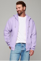 Мужская премиум худи на молнии лавандовая