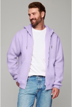 Мужская премиум худи на молнии лавандовая