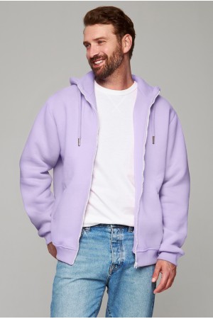 Мужская премиум худи на молнии лавандовая