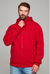 Мужская премиум красная худи на молнии