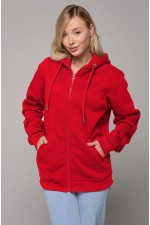  Premium red zip hoodie woman 4XL-52-54-Woman-(Женский)    Красная худи на молнии женская премиум 