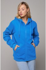 Бирюзовая худи на молнии женская премиум Premium turquoise zip hoodie woman XS-38-40-Woman-(Женский) Бирюзовая худи на молнии женская премиум