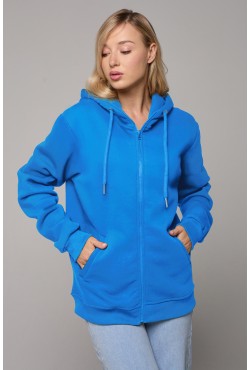 Бирюзовая худи на молнии женская премиум Бирюзовая худи на молнии женская премиум