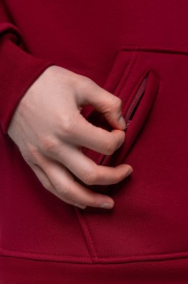 Худи с воротом на молнии с карманом. Утепленная толстовка - свитер - анорак для мужчин. 