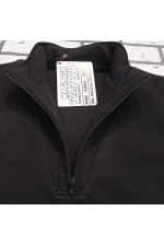 Мужской черный пуловер - свитшот с укороченной молнией теплый   Магазин Толстовок Пуловер премиум мужской | Premium pullover man