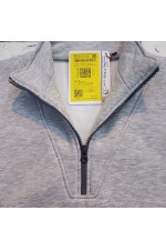 Мужской серый пуловер - свитшот с укороченной молнией теплый   Магазин Толстовок Пуловер премиум мужской | Premium pullover man