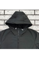 Мужская худи с короткой молнией 1/3 Куртка анорак мужская (unisex) водонепроницаемая из ткани softshell черная Магазин Толстовок Мужская худи с короткой молнией 1/3