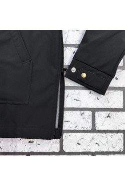 Куртка анорак мужская (unisex) водонепроницаемая из ткани softshell черная Куртка анорак мужская (unisex) водонепроницаемая из ткани softshell черная