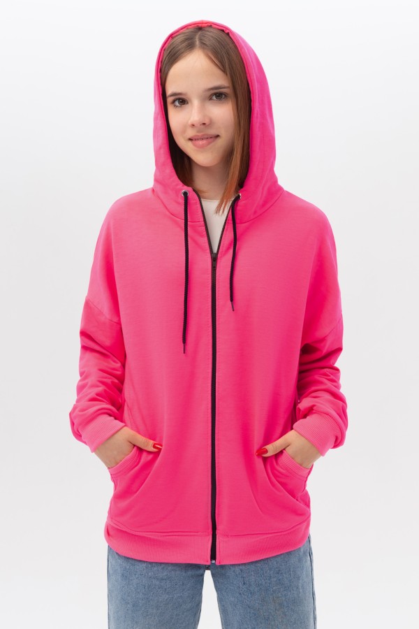  Summer Teen Zipper in Neon Pink  XXL-46-48-Teenage-(Подростковый)    Зиппер летний подростковый Неоновый розовый цвет 