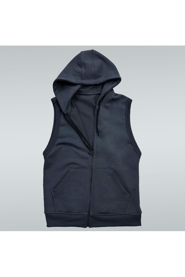  Vest zip graphite man XS-44-Unisex-(Мужской)    Мужской графитовый жилет на молнии 