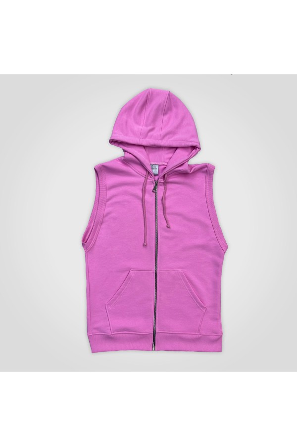 Мужской розовый жилет на молнии Vest zip pink man S-46-Unisex-(Мужской) Мужской розовый жилет на молнии