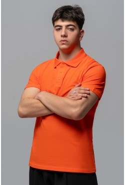 Футболка поло мужское оранжевое