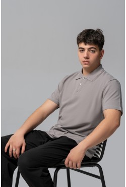 Футболка поло мужская дымчатый