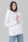 Premium Hoodie White Unisex Woman 2XL-48-50-Woman-(Женский)    Женская худи с капюшоном премиум Белая 340гр/м.кв 