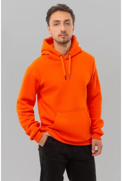 Мужская худи Оранжевая с капюшоном премиум качества 340гр/м.кв