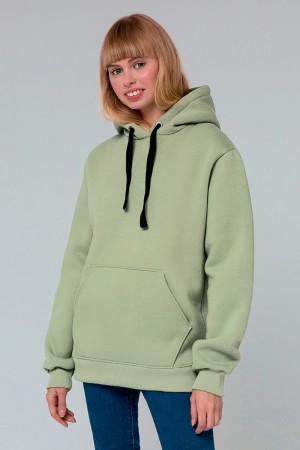 Женская худи с капюшоном премиум Нежная Фисташка 340гр/м.кв