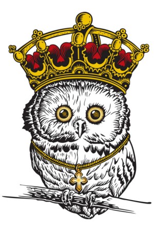 Принт Совушка с короной