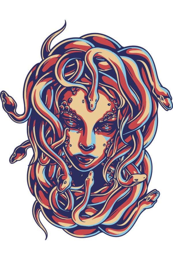Принт "Snake Face"