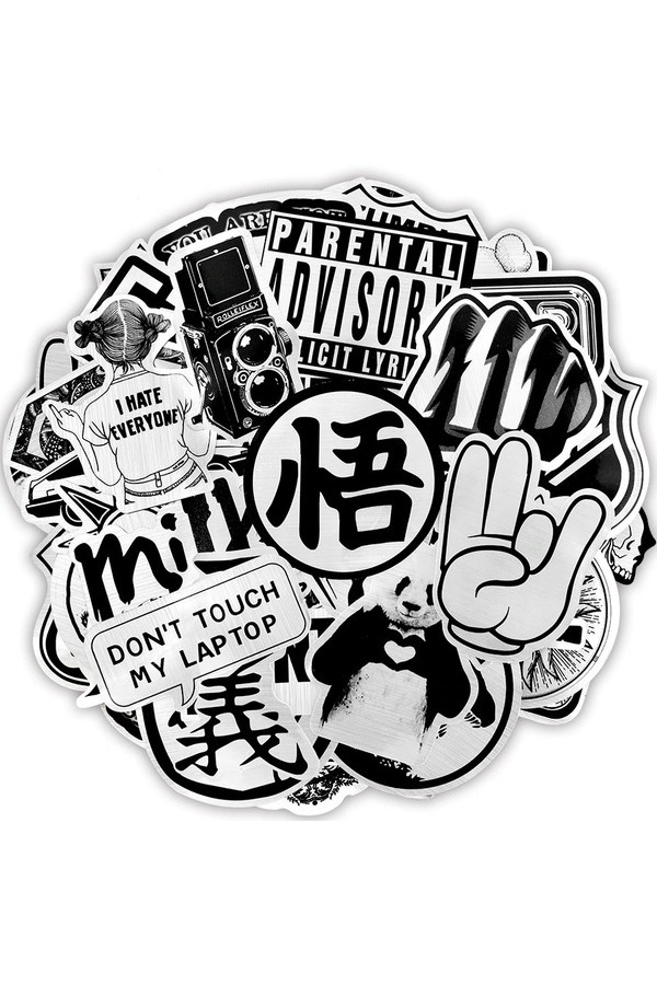 White-Black Stiker-pack