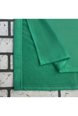 Юбка из футера длинная с разрезом однотонная цвет аквамарин