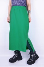 Юбки из футера Юбка из футера длинная с разрезом однотонная цвет аквамарин 2 Юбка из футера длинная с разрезом однотонная цвет аквамарин Магазин Толстовок Юбки из футера