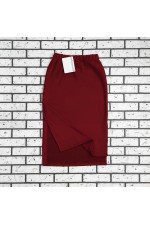 Юбки из футера Юбка из футера длинная с разрезом однотонная бордовая 5 Юбка из футера длинная с разрезом однотонная бордовая Магазин Толстовок Юбки из футера