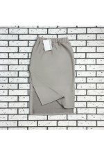 Юбки из футера Юбка из футера длинная с разрезом однотонная серая 2 Юбка из футера длинная с разрезом однотонная серая Магазин Толстовок Юбки из футера