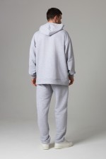 Костюм демисезонный: худи оверсайз и брюки мужские DG петельный Костюм оверсайз спортивный без начеса мужской цвет серый-меланж 5 Костюм оверсайз спортивный без начеса мужской цвет серый-меланж Магазин Толстовок Костюм демисезонный: худи оверсайз и брюки мужские DG петельный