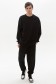  Demisezon suit OVERSIZE Sweatshirt and Sport-pants Black 5XL-60-Unisex-(Мужской)    Костюм демисезонный: cвитшот оверсайз и брюки без начеса в черном цвете 