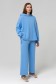  Costume OVERSIZE palazzo diagonal petlia color L-44-46-Woman-(Женский)    Костюм оверсайз палаццо диагональ петля  голубого цвета: брюки и худи 