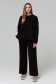  Summer suit: Sweatshirt and trousers PALAZZIO Black L-44-46-Woman-(Женский)    Костюм оверсайз палаццо из плотного трикотажа черного цвета: брюки и свитшот 