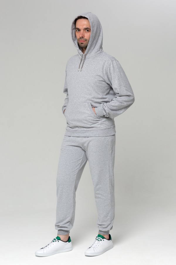 Мужской спортивный костюм серый меланж : толстовка + брюки   Магазин Толстовок Спортивные костюмы