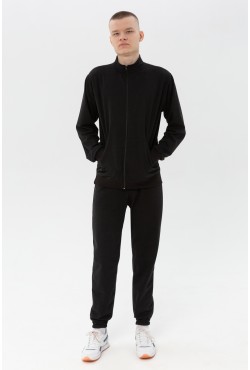 Мужской летний спортивный костюм черный: Олимпийка и брюки