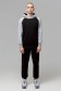  MAN black-gray reglan sport suit 220gr/m2 XL-52-Unisex-(Мужской)    Мужской спортивный костюм летний: черная толстовка реглан и черные брюки 