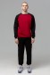  Sportsuit: sweatshirt sweatpans reglan black bordo thin fabric 3XL-56-Unisex-(Мужской)    Мужской спортивный костюм на лето: бордовый свитшот реглан с черным рукавом и черные брюки 
