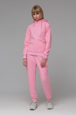 Женский розовый спортивный костюм на лето: Розовое худи и розовые джоггеры