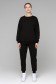  Summer suit joggers and sweatshirt black 2XL-48-50-Woman-(Женский)    Летний женский спортивный костюм черный: свитшот с рукавом оверсайз и брюки джоггеры 