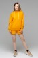  Summer suit hoodie and shorts mustard XS-38-40-Woman-(Женский)    Летний женский спортивный костюм горчичный: худи с рукавом оверсайз и шорты  