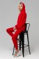 Летний женский спортивный костюм красный: худи с рукавом оверсайз и брюки джоггеры   Магазин Толстовок Летние костюмы: тонкая худи и джоггеры ЖЕНСКИЕ