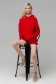 Летний женский спортивный костюм красный: худи с рукавом оверсайз и шорты    Магазин Толстовок Летние костюмы: тонкая худи и шорты 