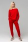  Summer suit joggers and sweatshirt RED S-40-42-Woman-(Женский)    Летний женский спортивный костюм красный: свитшот с рукавом оверсайз и брюки джоггеры 