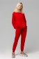 Летний женский спортивный костюм красный: свитшот с рукавом оверсайз и брюки джоггеры   Магазин Толстовок Летний спортивный костюм: свитшот и джоггеры - Женские