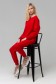 Летний женский спортивный костюм красный: свитшот с рукавом оверсайз и брюки джоггеры   Магазин Толстовок Летний спортивный костюм: свитшот и джоггеры - Женские