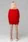 Летний женский спортивный костюм красный: свитшот с рукавом оверсайз и шорты   Магазин Толстовок Летние костюмы: тонкий свитшоты и шорты 