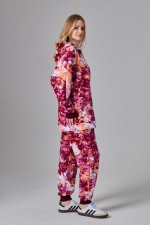 Костюм на лето яркий с принтом акварель оверсайз худи с капюшоном и джоггеры   Магазин Толстовок Спортивные костюмы