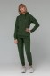  Dark Green Sport Suit Summer 2XL-48-50-Woman-(Женский)    Женский темно-зеленый(хаки) спортивный костюм на лето: Темно-зеленое худи и темно зеленые джоггеры 