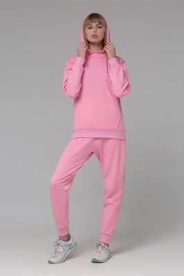 Купить летний костюм женский с капюшоном и карманом: худи и брюки. Плотный турецкий трикотаж, отличное качество пошива. 