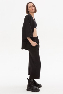 Костюм в стиле кимоно женский вечерний красивый и современный. Свободный фасон, один размер, с поясом. С прямыми брюками. Оптовая продажа в вашем ц...