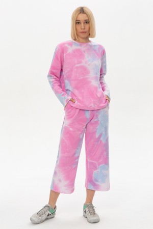 Костюм с кюлотами и лонгсливом Tie Die | Suit Woman Summer Culottes and Longsleeve Tie Die 
